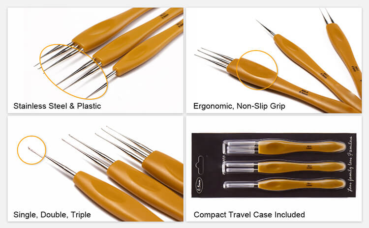 Hoho Dreadlocks Crochet Needles & Interlocking Hooks Set