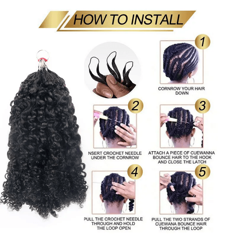 Installing Feather Crochet Hair Extensions
